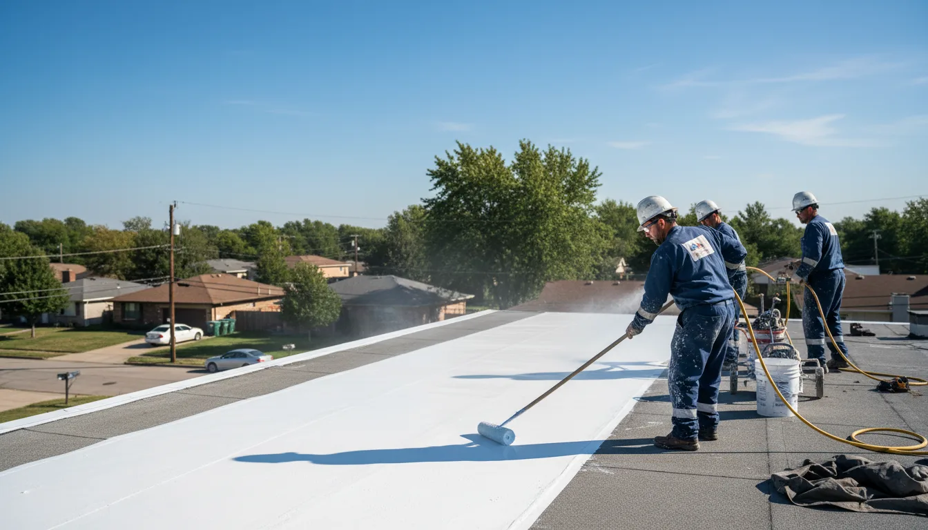 Commercial roof coating in Brooklyn, IA near me